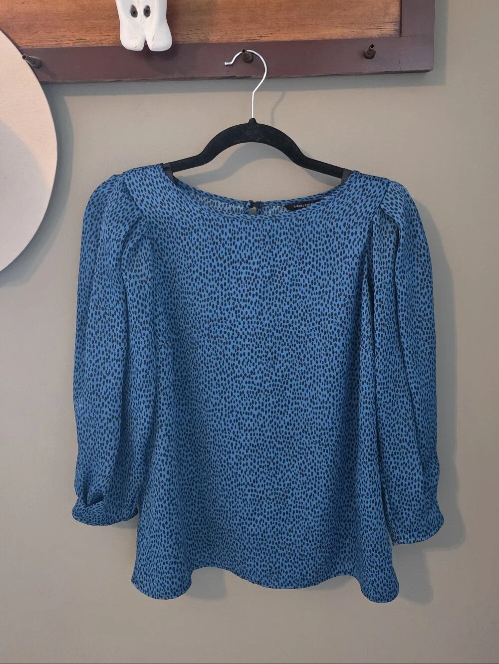 Banana Republic Blue Print Blouse Size S